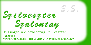 szilveszter szalontay business card